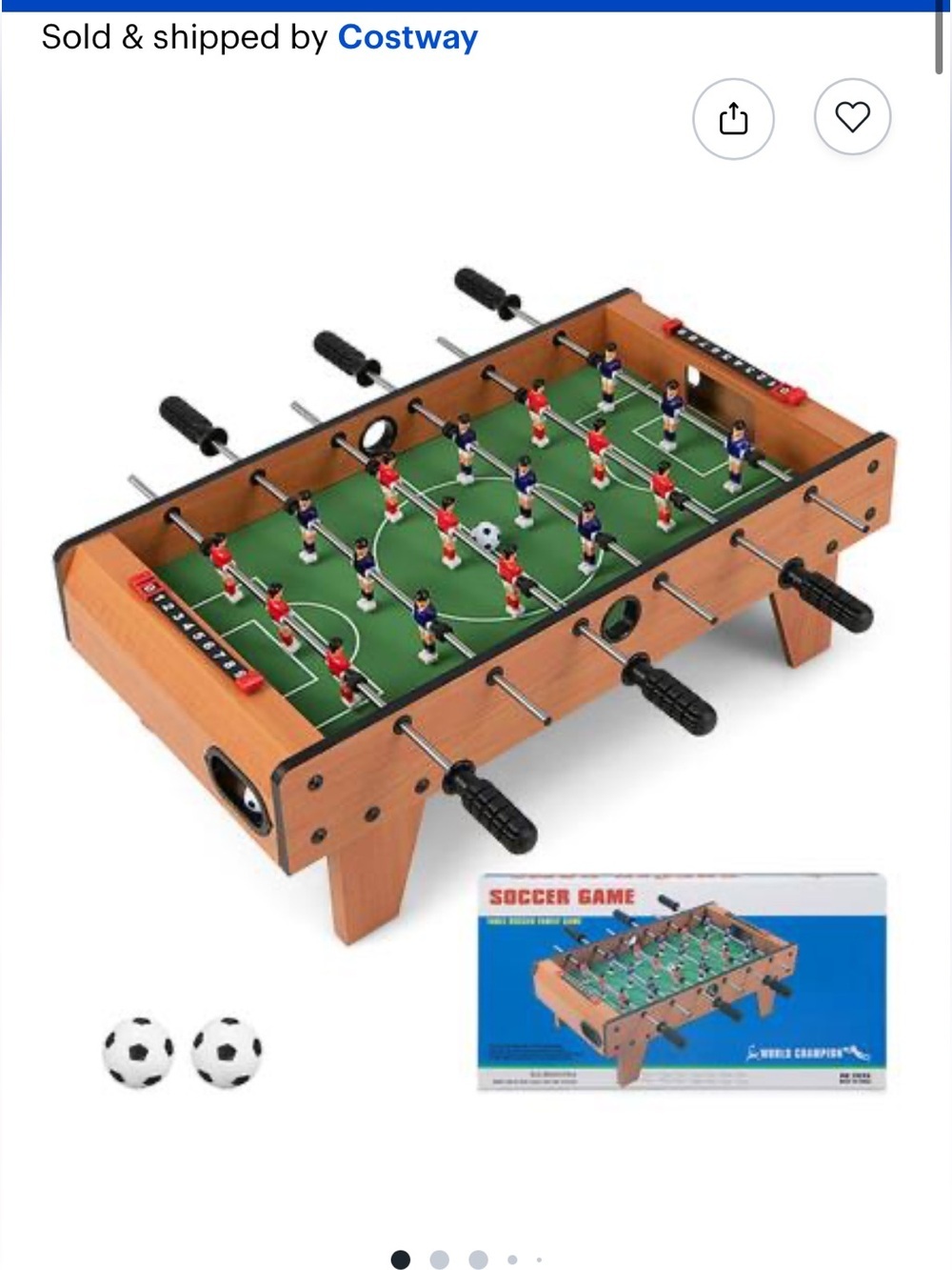 NIB Tabletop Foosball Soccer Game Family Game Room Fun Kids Adults Gift
